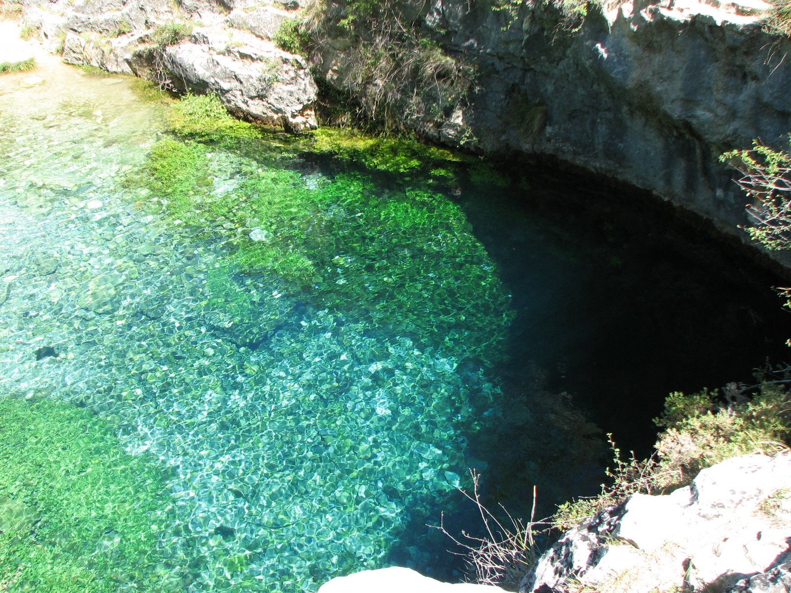 Natural turquoise pool at Pozo Azul, Valle de Anton, Panama