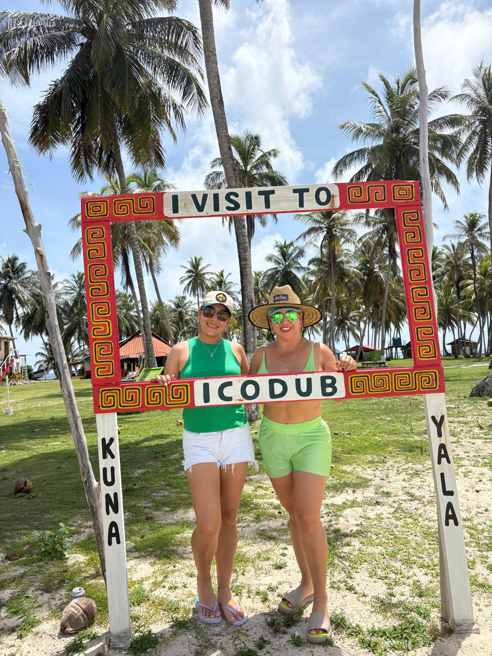 Guna Yala community welcome sign, San Blas, Panama