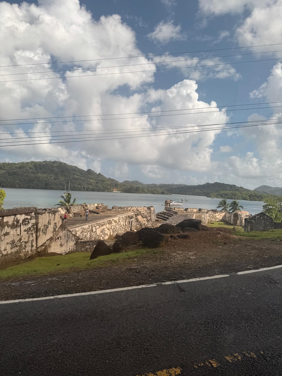 Coastline road along the province of Colon, Panama